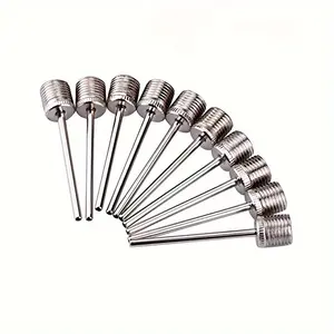 10pcs Stainless Steel Basketball Football Volleyball Air Pump Needles, Durable High Pressure Tire Valve Tool, Easy-To-Use Sports Equipment Accessories