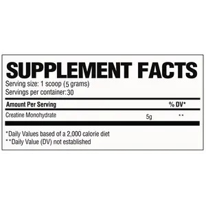 RAW Nutrition Creatine Monohydrate – Unflavored | Daily Training Support