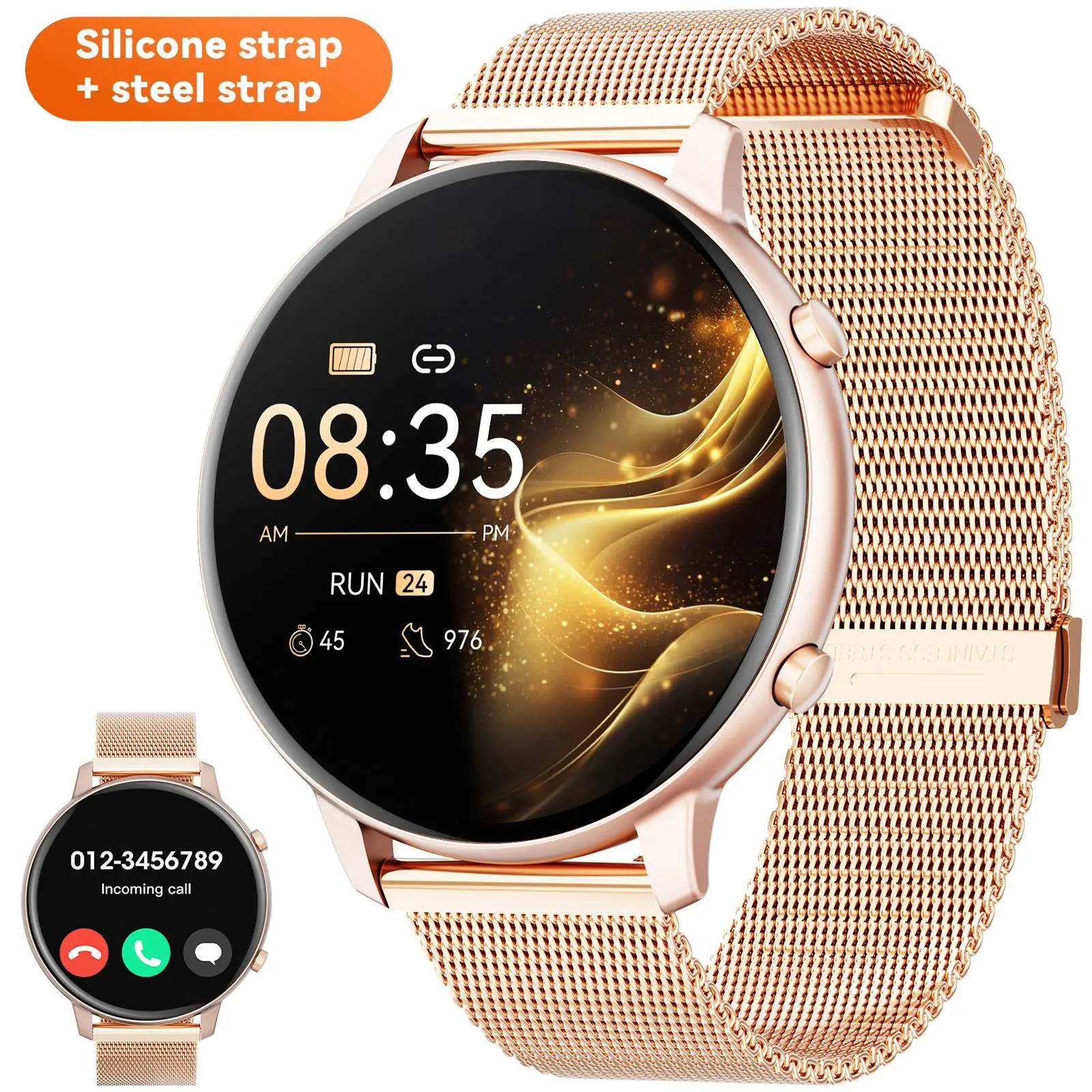 Perfect Valentines/Birthday/Christmas Gifts! 1.39" Smartwatch for Him/Her, Make/Answer Calls, Voice Assistant, IP67 Waterproof, 100+ Sport Modes Fitne