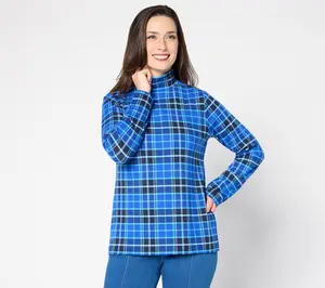 Susan Graver Microfleece Printed Turtleneck