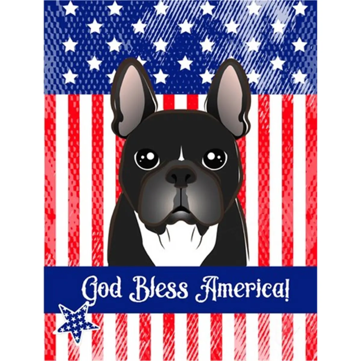 212 MAIN French Breed Dog Rectangular Garden Flag - 100% Polyester, 0.17 lbs, 15" h x 0.1" w x 11" l, Weatherproof, Double-Sided, Fade-Resistant for Outdoor Decor, Boating Use