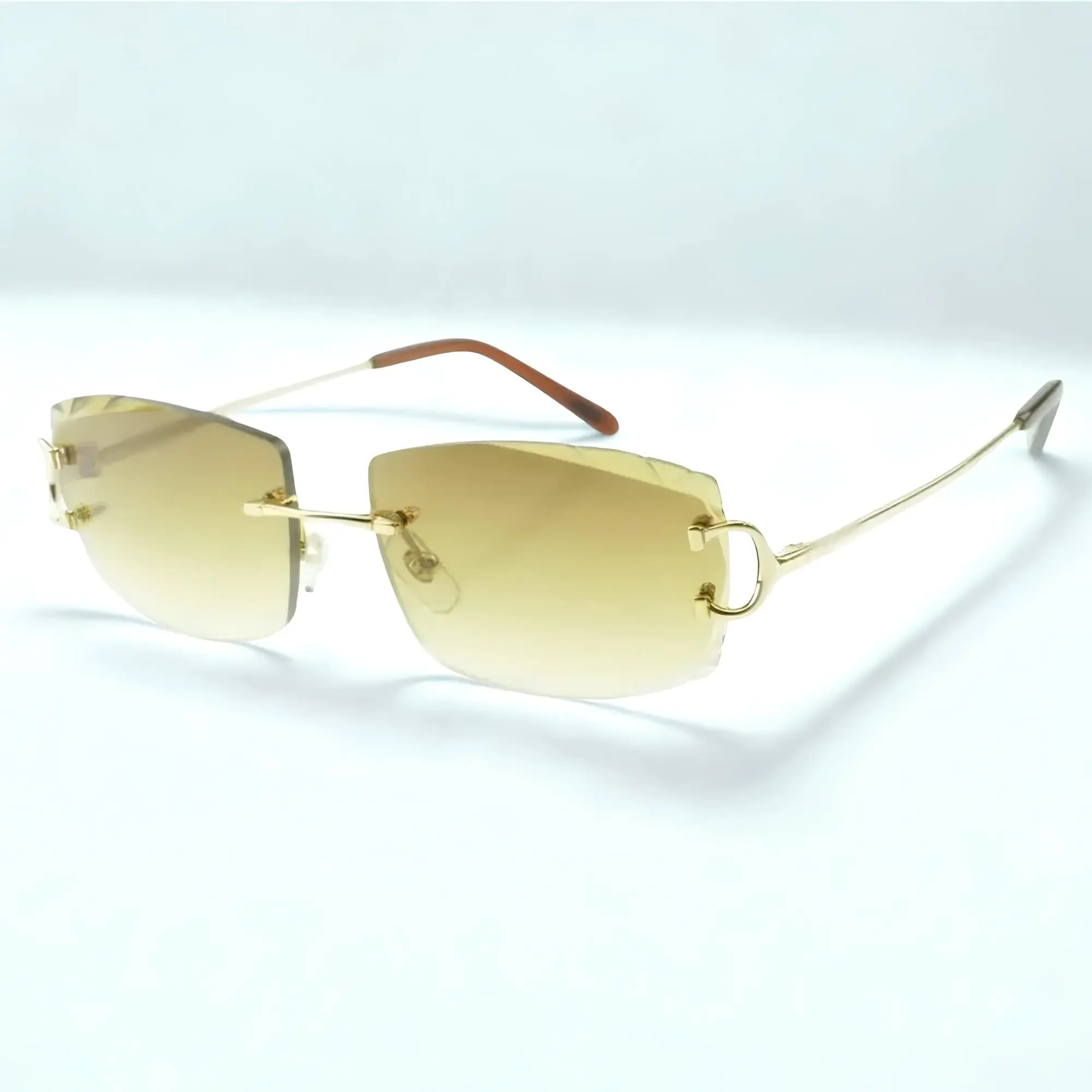 C Wires Diamond Cut Brown Lens Sunglasses