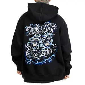 ✨ [street wear]Men's Pullover Hoodie - Smile Now Cry Later 5 , Chicano Graphics Tees, Lowrider Style, Hoodie Dga For Men And Women Sweatshirt winter outfit gifts for him shop deals