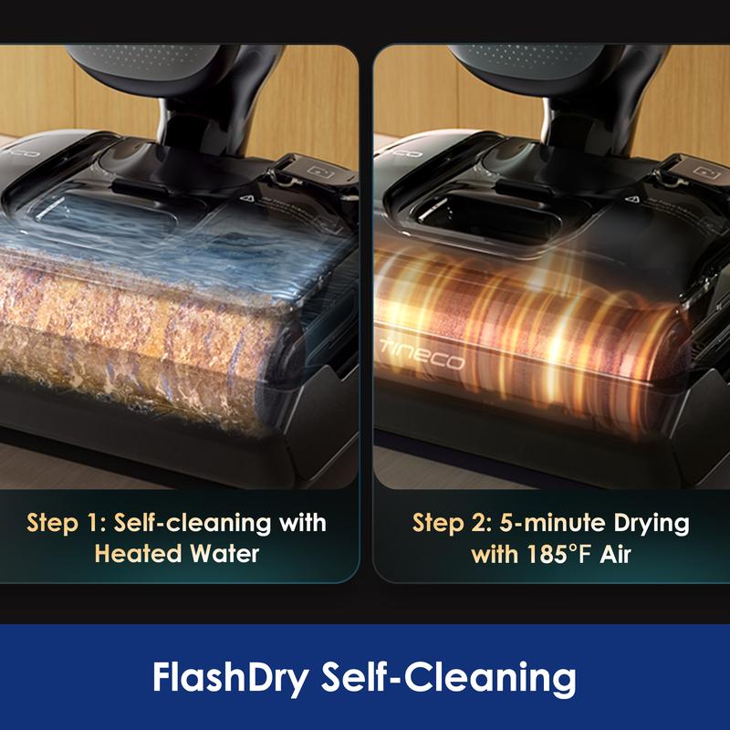 Tineco Floor One S7 Artist Wet Dry Vacuum Cleaner, 22kPa Suction, iLoop Smart Sensor, DualBlock Anti-Tangle Design, 185℉ Flashdry, 50 Min Runtime, Dual-Edge Cleaning, 180° Lay-Flat
