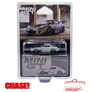 Mini GT CHASE Mazda RX-7 RE-Amemiya  - Silver Metallic - Diecast 1:64