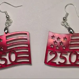 250th America Anniversary Commemorative Earrings