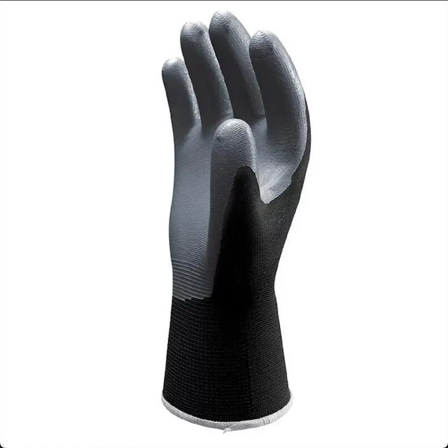 SHOWA Atlas 370 Black Work Gloves - 6 Pack - Size M