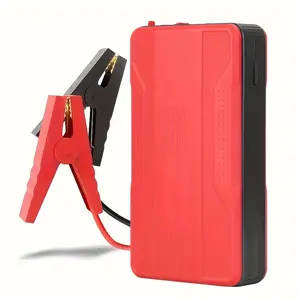Portable car emergency starter and emergency power supply - Suitable for 1.59 gallon gasoline and 1.32 gallon diesel engines with 12V battery booster charger - Includes a flashlight