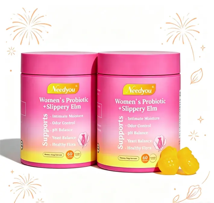 Her Juicy Feminine Probiotics Gummies – Easy Chew Daily Routine Solution Featuring Slippery Elm Bark, Prebiotics & Lactobacillus Complex Delivering Long-Lasting pH Harmony & Dryness Comfort, Hawaiian Pineapple Gummies 60 Counts