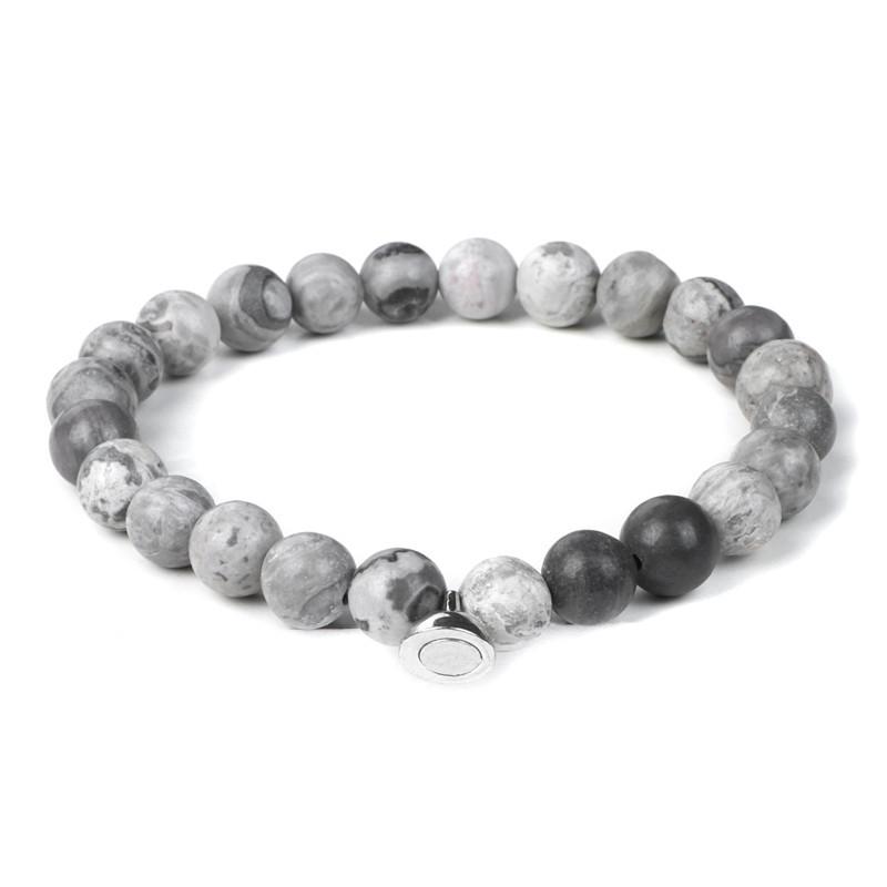 Lava Volcanic Stone Couple Magnetic-Clasp Bracelet Vintage And Versatile Style