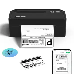 LABEER Bluetooth Label Thermal Printer, 4x6 Portable Label Printer, Label Maker For Small Business, Compatible With Phones & Computers, Support Windows And MAC, White And Black And Pink