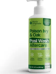 Marie Originals Poison Ivy & Oak Aftercare Lotion, Hydrating Moisturizer for Itchy Skin with Tea Tree & Peppermint Oil, 16 fl oz
