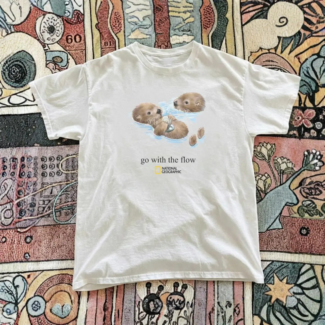 National Geographic go with the flow Graphic Tee Gildan Women’s White T-shirt