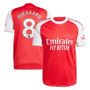 Odegaard 8 Red Color ARS 24/25 Home Soccer Jersey, Odegaard  Short Sleeve Home Edition Football Shirt