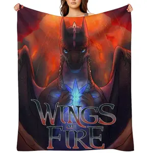 Wings of Fire Fall Throw Blanket For Women Mens Winter Nap Cute Dark Red Dinosaurs Vintage Poster Flannel Blankets Office Camping Car Travel Air Conditioned Quilt All Season Soft Plush Bedding Throws Home Decor Boys Girls Christmas Gift Super Cozy Blanket
