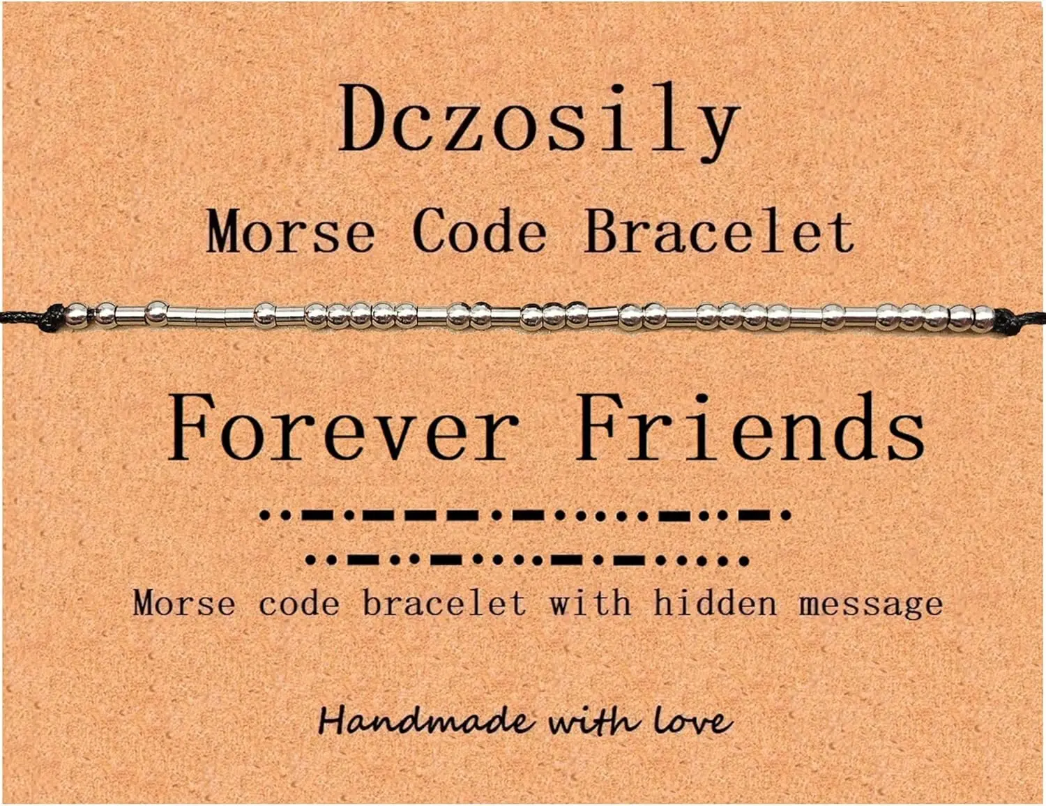 Dczosily Morse Code Bracelets for Women Inspirational Jewelry Encouragement Gifts for Best Friend Funny Birthday Gifts Stainless Steel Bracelet