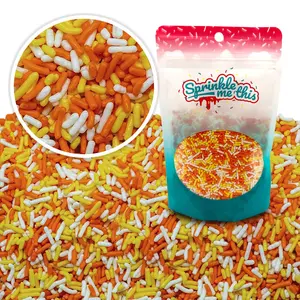 Harvest Candy Corn Blend - Orange White Yellow Cake Pop Cookie Cupcake Cakes Semi-Sweet Edible Confetti Decorations Sprinkles
