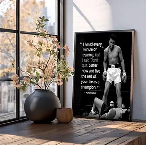 [UNFRAMED POSTER] legendary muhammad ali poster boxing motivation wall art gym fitness decor