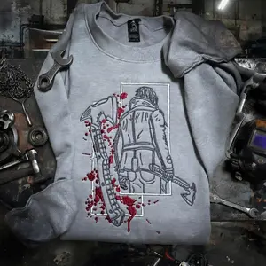 Resident Evil 9 Requiem Leon Kennedy Embroidered Sweatshirt — Cozy Gift