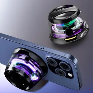 Portable Magnetic Mini Speaker, Rechargeable Wireless Speaker with Light, RGB Light Ambient Light Speaker for Home, Office, Outdoor, Camping