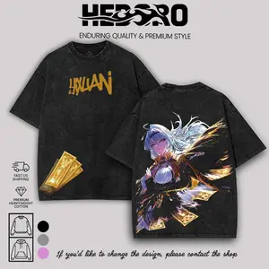 Miyabi x Yixuan ZZZ Zenless Zone Zero Washed Tshirt, Soft Cotton Unisex Gift, Indie FPS Game Shirt, Gift For Game Fan, Streetwear Clothes