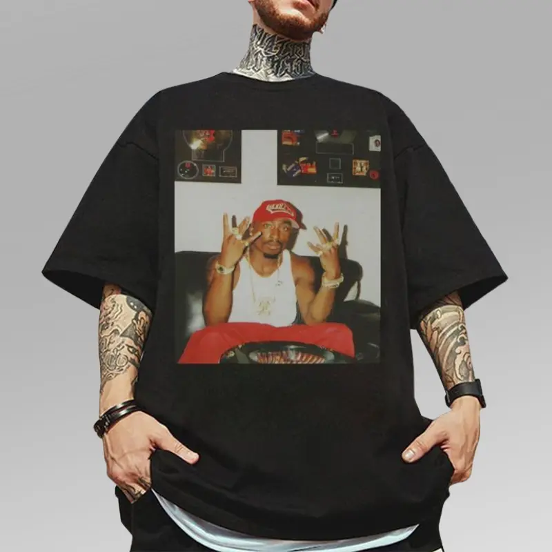 Vintage TuPac Hip Hop 90s Legends Shirt, Rapper Merch Gift For Fan, Unisex Cotton Rapper Shirt