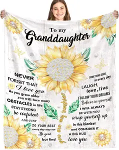 Granddaughter Gifts from Grandma Nana Grandpa, Granddaughter Gifts, Birthday Blanket for Granddaughter, Granddaughter Blanket Gifts Idea (50"x60")