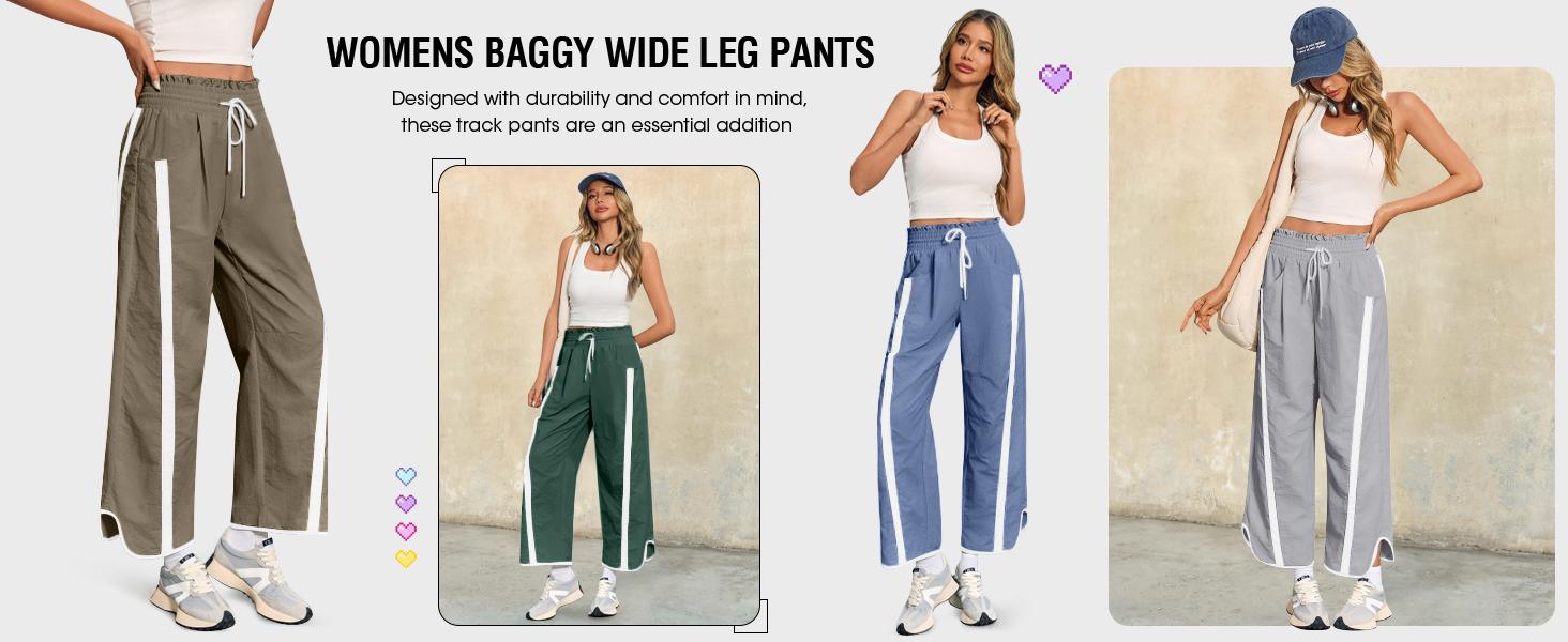 UANEO Loose Barrel Pants for Women Quick Dry Lightweight Hiking Travel Workout Running Comfy Lounge Pants with Pockets SummerVibes UANEO Loose Barrel Pants for Women Quick Dry Lightweight Hiking Travel Workout Running Comfy Lounge Pants with Pockets SummerVibes