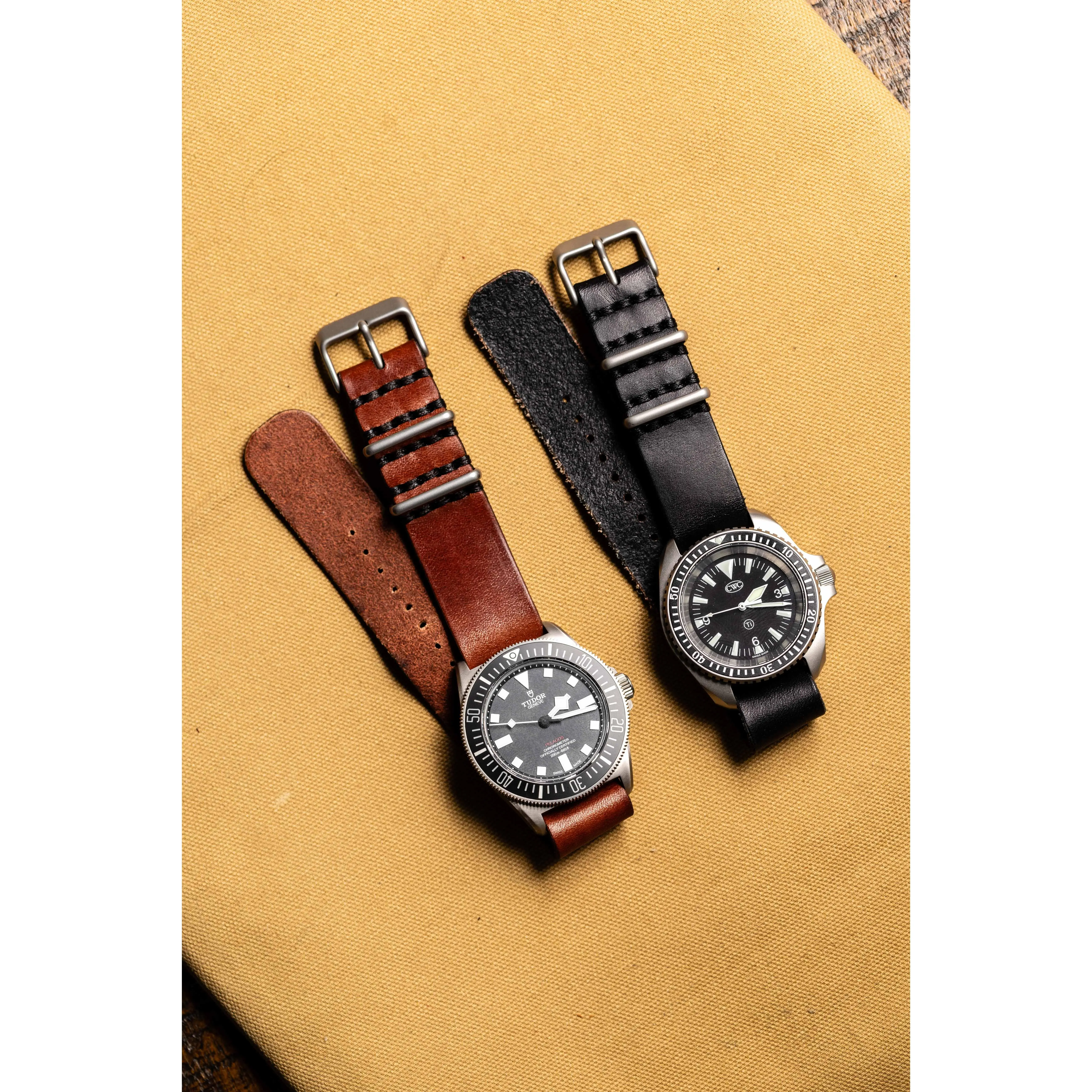Single Pass Leather Watch Strap