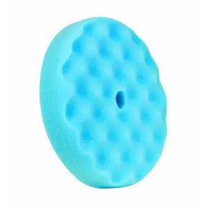 Buff and Shine® 8" Light Blue Ultra Finishing Waffle Foam Pad 852WG