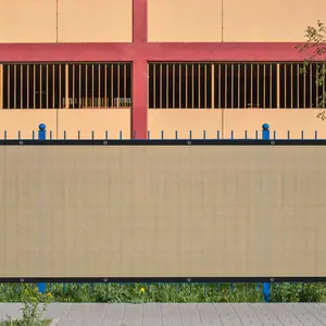 Fence Privacy Screen, 5' x 50' Windscreen Fencing Shade Cover with Grommets for Wall Outdoor Garden Patio Yard Pool Deck Balcony, Beige