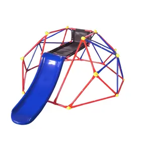 6ft Dome climber with 1.2m slide for age 3+ climber with Climbing Stones