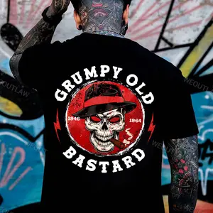 Grumpy Old Bastard Print T-Shirt – grumpy shirt, senior attitude