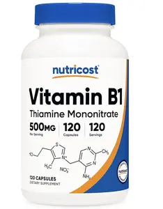 Nutricost Vitamin B1 (Thiamine) 500mg, 120 Capsules