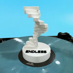 Endless Stairs Vinyl Charm - Spin-On Vinyl Record Accessory & Desk Display Inspired by Frank Ocean's Endless Stairs Design for Vinyl Record Fans and Audiophiles