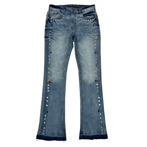 BLACK LIGHT BIG AND TALL MEN'S STUDS FLARE FIT