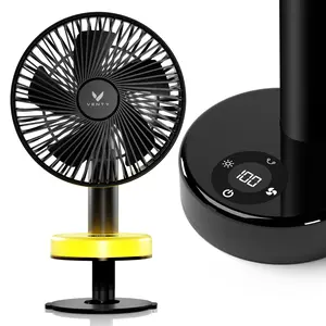 Venty Portable Clip Fan with 10-Hour Rechargeable Battery, 360° Rotation & 90° Tilt, USB-C Rechargeable Clip, Aromatherapy & LED Light