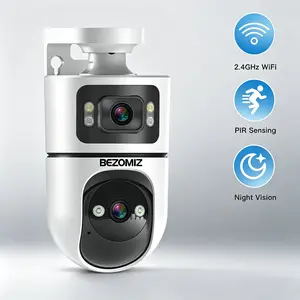 WiFi Spherical Dual-Lens Smart Security Camera  One-Click Connection to Your Phone  Easy to Install Camera