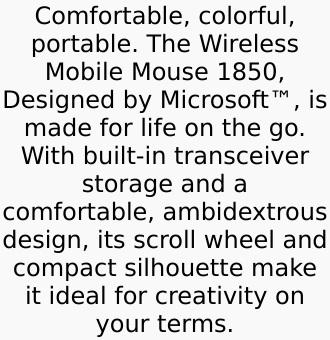 Incase Designed by Microsoft Wireless Mobile Mouse 1850