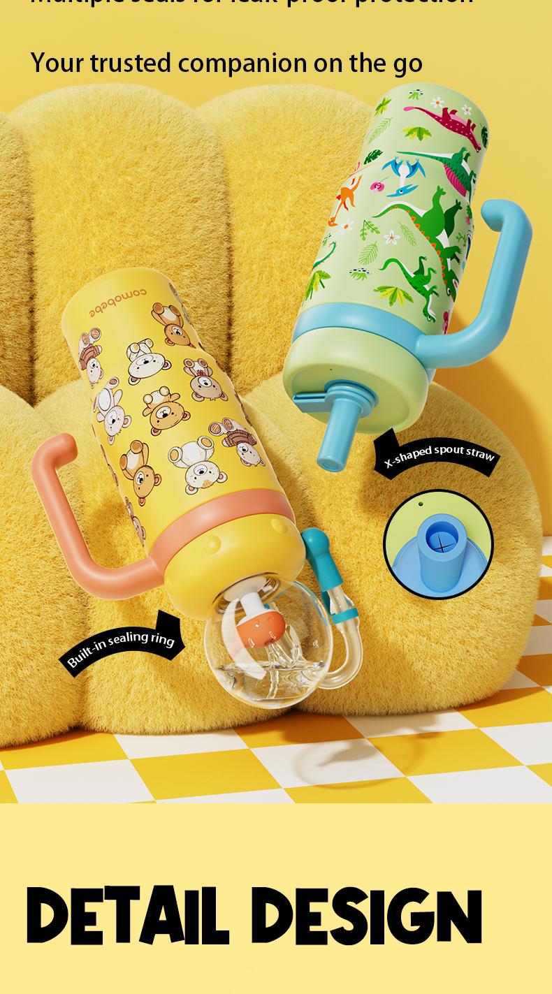 【COMOBEBE】24oz Stainless Steel Whale Fountain Tumbler with Handle – Two Lids, Spill-Proof, Dishwasher Safe, Cute & Perfect for Teens, and Adults Water Bottles Sturdy Drinkware Flasks 【COMOBEBE】24oz Stainless Steel Whale Fountain Tumbler with Handle – Two Lids, Spill-Proof, Dishwasher Safe, Cute & Perfect for Teens, and Adults Water Bottles Sturdy Drinkware Flasks