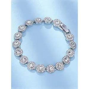 2025 Fashion Jewelry Original New Product Angel Bracelet Shining High Quality Tennis Crystal Necklace Women's Luxury Festival Gift, Elegant Jewelry Bracelet, Beautiful Bracelets, Pretty Bracelet, Tennis Chain Bracelet