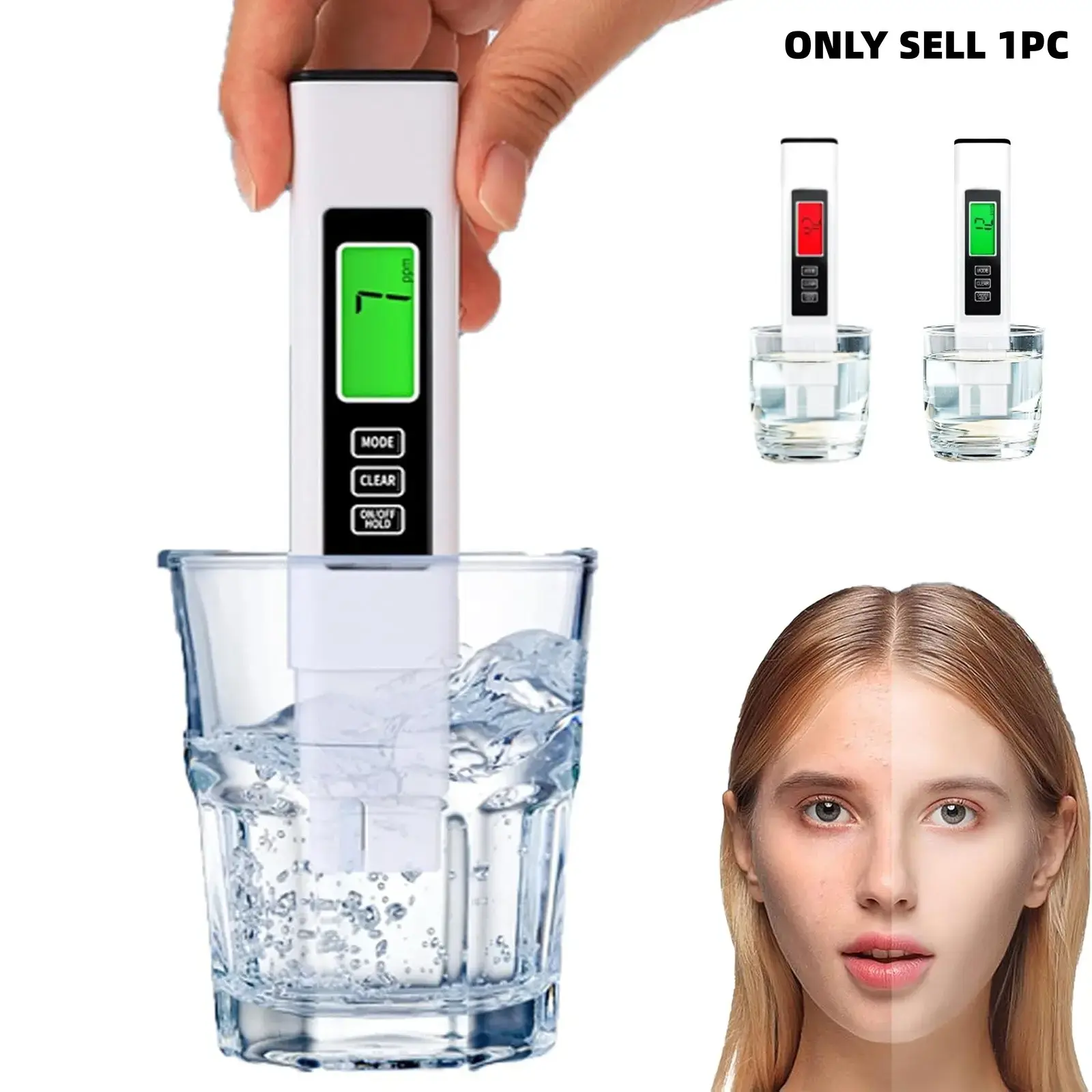 2025 new four-in-one water quality testing pen, with a red warning function, features four integrated functions: professional TDS, EC, temperature temperature, for testing drinking water and domestic water to ensure safety and health Water Quality Tester