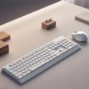 2.4G Wireless Keyboard and Mouse Combo, Silent Full-sized 104Keys keyboard, Long-lasting battery, Compatible with PC Laptop Desktop Windows and Mac, Perfect For Game Office Home Use, TikTokShopBlackFriday