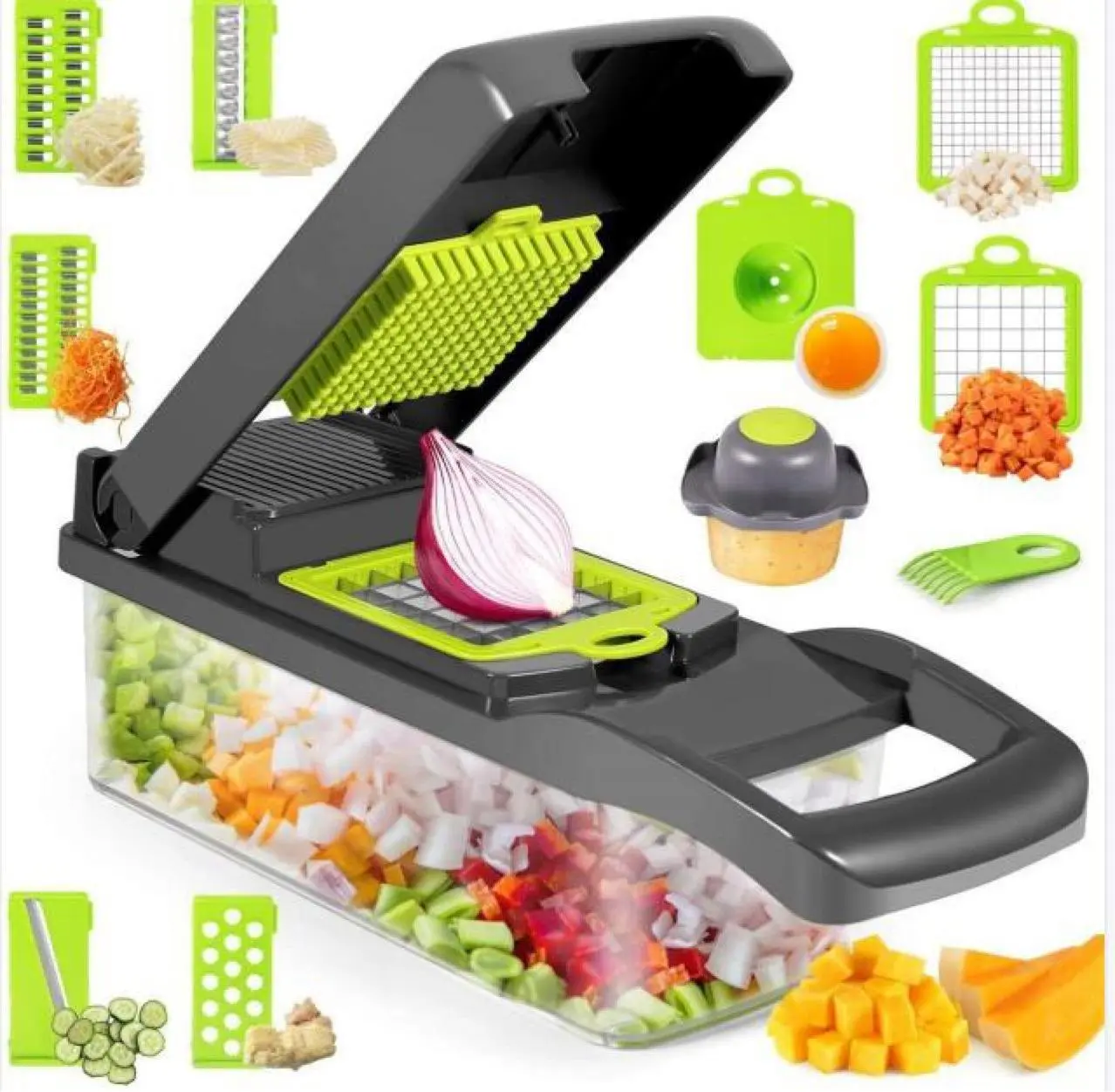 12 In 1 Manual Vegetable Chopper Kitchen Gadgets Food Chopper Vegetable Slicer