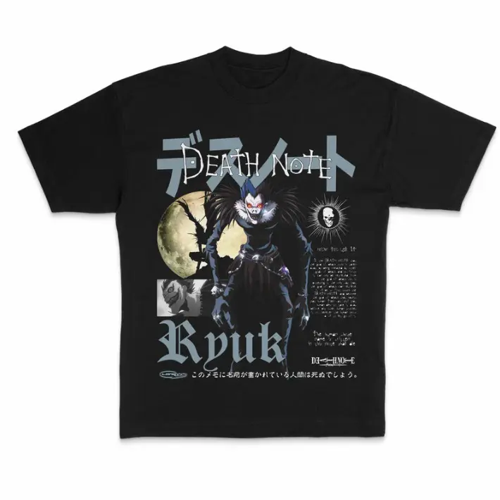 Ryuk Moon Light Vintage Graphic Tee, Ryuk Tee, Death Note Shirt, Manga Anime Shirt, Unisex T-Shirt, Anime Clothing, Top Menswear Womenswear Streetwear Fit Tshirt