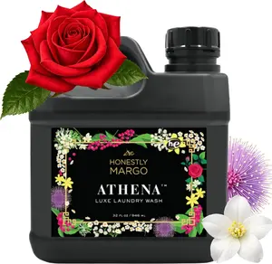 Athena Luxury Laundry Detergent (32 oz, Pack of 1) – Laundry Detergent Scented with Amber Musk, Pink Pepper Perfume and Rose Perfume| Delicate Laundry Detergent, Liquid Soap, 11 Loads