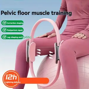 Fitness Ring Yoga Pilates Ring Monochrome Fitness Ring Home Exercise Resistance Elastic Gym Workout Pilates Ring Body Stretch Ring for Strength Training, Yoga Pilates Equipment