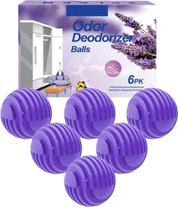 Shoe Deodorizer Balls Lavender 6 Pack,  Essential Oil Long Lasting Sneaker Odor Eliminator, Small Spaces Air Freshener for  Gym Bags, Drawers and Locker