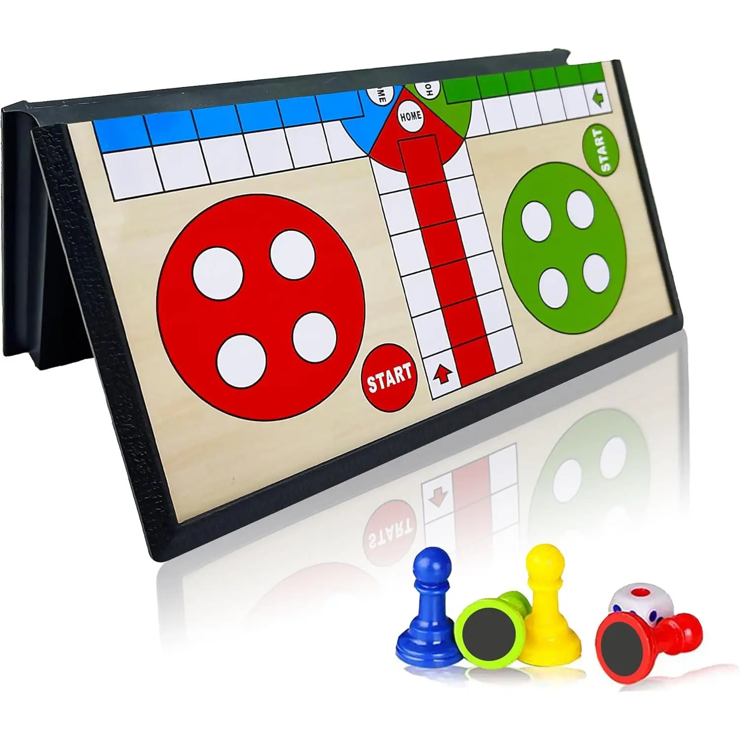 F-ITC13  Magnetic Ludo Travel Board Game Set, Folding Design and Light-Weight, Gift for Kids and Adults (8 inches)