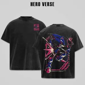 Metal Sonic Cotton T-shirt, Vintage Graphic Tee Washed For Fans Sonic the Hedgehog Game,Printed Crew Neck T-Shirt Oversize, Graphic Streetwear T-shirt, T-shirt Unisex Hot 2025 OW1